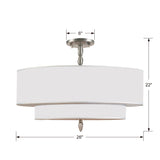 Luxo 26'' Semi Flush Mount - Dimensions Diagram (9507-SN_CEILING)