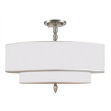 Luxo 26'' Semi Flush Mount in Satin Nickel - Front View (9507-SN_CEILING)