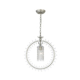 Grace 18" Chandelier in Silver Leaf - Front View (9820-SL)