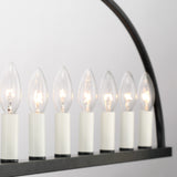 Abbott 54'' Linear Chandelier in Black - Additional View (ABB-3009-BK)