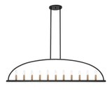 Abbott 54'' Linear Chandelier in Black - Additional View (ABB-3009-BK)