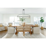 Abbott 54'' Linear Chandelier in Black - Lifestyle View (ABB-3009-BK)