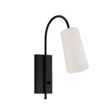 Alexa 5'' Task Sconce in Matte Black - Front View (ALX-4501-MK)