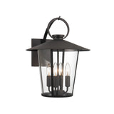 Andover 14'' Outdoor Sconce in Matte Black - Front View (AND-9202-CL-MK)