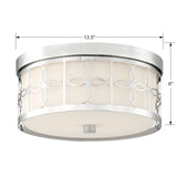 Anniversary 13.5'' Flush Mount - Dimensions Diagram (ANN-2105-PN)
