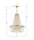 Arcadia 24'' Chandelier - Dimensions Diagram (ARC-1917-GA-CL-MWP)