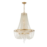 Arcadia 24'' Chandelier in Antique Gold - Front View (ARC-1917-GA-CL-MWP)