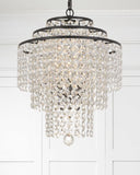 Arielle 18'' Chandelier in Dark Bronze - Lifestyle View (ARI-304-DB-CL-MWP)