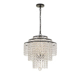 Arielle 18'' Chandelier in Dark Bronze - Front View (ARI-304-DB-CL-MWP)