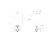 Chimes 8" Sconce - Dimensions Diagram (CHI-211-AG)