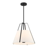 Everly 20" Pendant in Black - Front View (ED0241104BK)