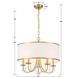 Adalynn 22'' Chandelier - Dimensions Diagram (ED0662205VG)