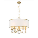 Adalynn 22'' Chandelier in Vibrant Gold - Front View (ED0662205VG)