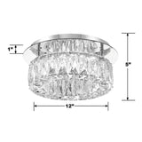 Kinsley 12'' Integrated LED Flush Mount - Dimensions Diagram (ED3551201CH)