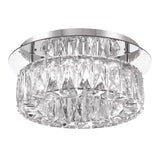 Kinsley 12'' Integrated LED Flush Mount in Polished Chrome - Front View (ED3551201CH)