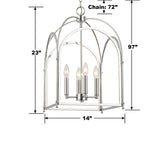 Kai 14" Pendant - Dimensions Diagram (ED444124CH)