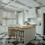 Kai 12" Pendant in Polished Chrome - Lifestyle View (ED664661CH)