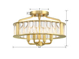 Farris 16.5'' Semi Flush Mount - Dimensions Diagram (FAR-6000-AG)