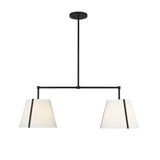Fulton 46" Linear Chandelier in Black - Front View (FUL-906-BK)