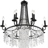 Gabrielle 30'' Chandelier in Matte Black - Additional View (GAB-B7312-MK)