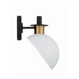 Gigi 8'' Sconce in Black - Aged Brass - Front View (GIG-811-BK-AG)