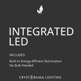 Kinsley 50'' Integrated LED Chandelier in Polished Chrome - LED Detail (ED3565001CH)