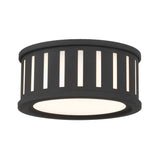 Kendal 9.5'' Flush Mount in Black Forged - Front View (KEN-2200-BF)