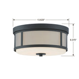 Trevor 13.5" Flush Mount - Dimensions Diagram (TRV-A3802-BF)