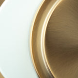 Donoven 15'' LED Flush Mount - White - Gold Finish Detail (ED0552202WHGD)